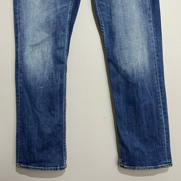 Bke Tyler Straight Classic Jeans Men Size 36x32 Stretch Outdoor Workwear Faded - Picture 12 of 12